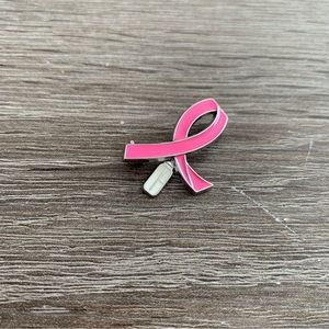 Clinique x Breast Cancer Dangle Enamel Pin